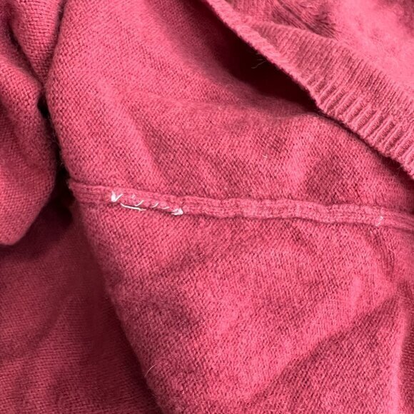 Magaschoni Cashmere Sweater L Pink V-neck Knit Solid Pullover Womens - Picture 9 of 10